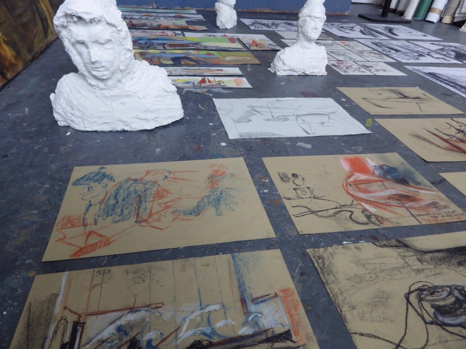 boat builders drawings and sculpture
